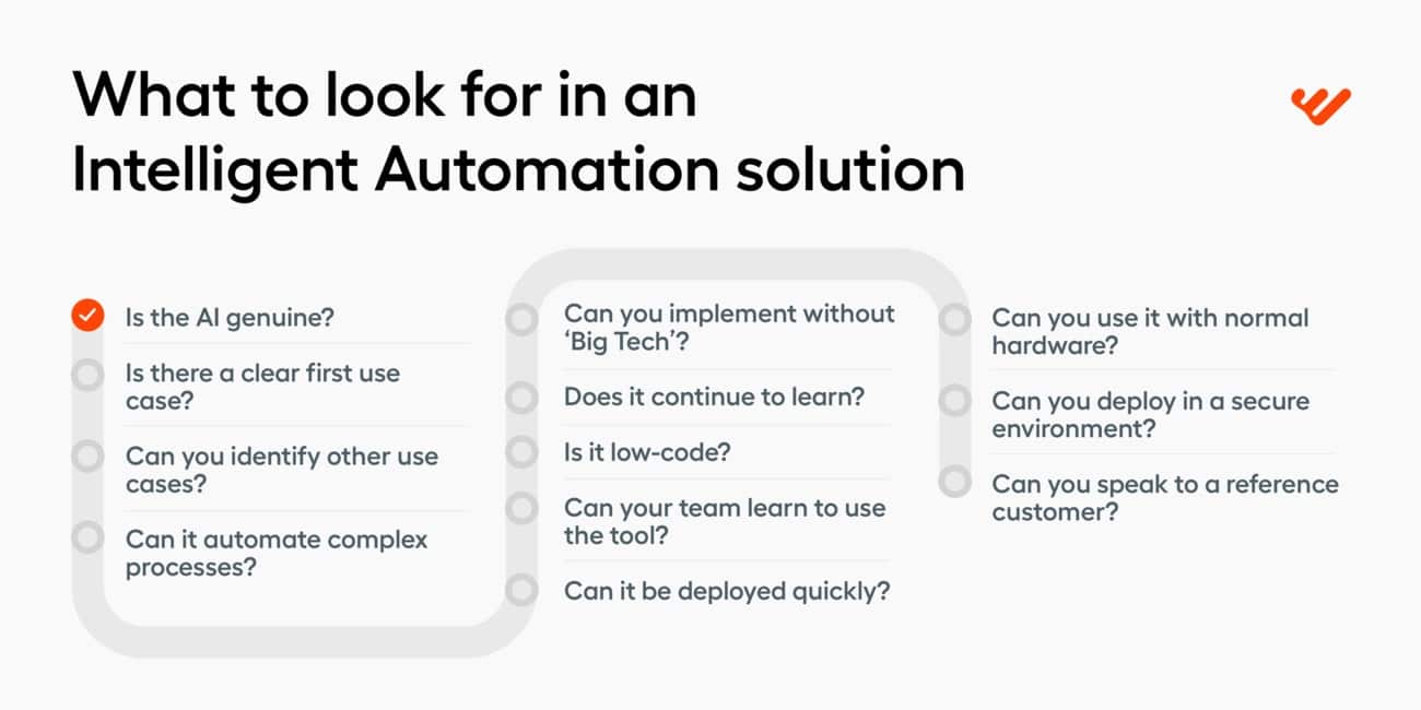 what to look for in intelligent automation